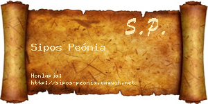 Sipos Peónia névjegykártya